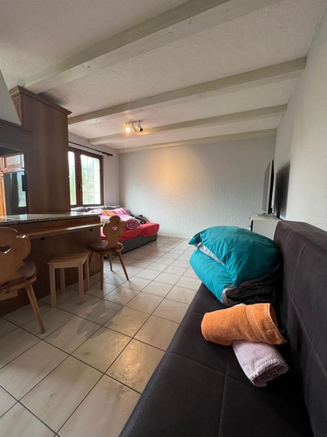 Tiny Apartment With Amazing View, Garden & Terras Schattdorf Luaran gambar