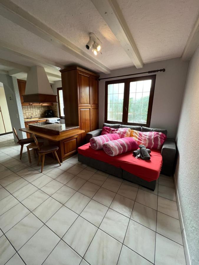 Tiny Apartment With Amazing View, Garden & Terras Schattdorf Luaran gambar